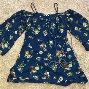 Purple Snow Boho Floral Dress